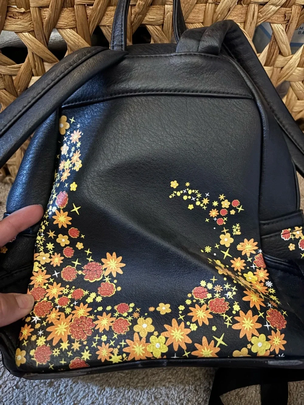 Loungefly Black Floral "Remember Me" Mini Backpack - Pixar - Picture 2 of 5
